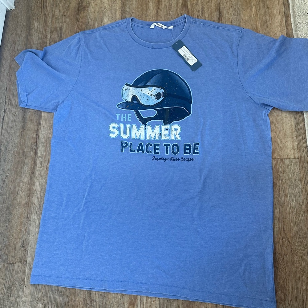 Saratoga Racetrack Men’s Blue Tee Shirt
